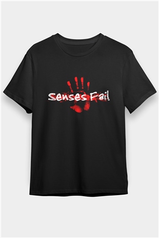 Senses Fail Siyah Unisex Tişört T-Shirt - TişörtFabrikası