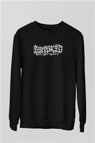 Sentenced Baskılı Unisex Siyah Sweatshirt