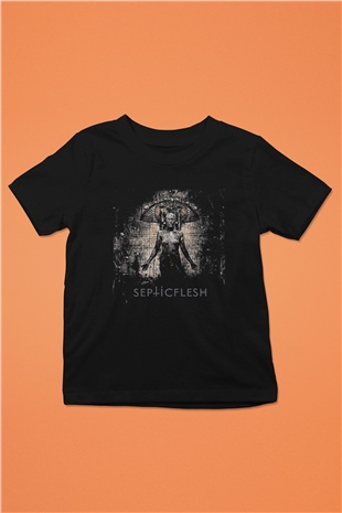 Septicflesh Baskılı Unisex Siyah Çocuk Tişört - Tshirt