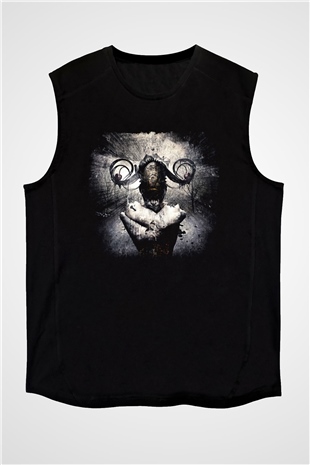 Septicflesh Baskılı Unisex Siyah Kolsuz Tişört - Tshirt