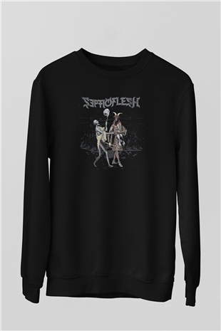 Septicflesh Baskılı Unisex Siyah Sweatshirt