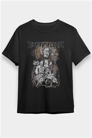 Septicflesh Baskılı Unisex Siyah Tişört - Tshirt