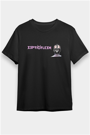 Septicflesh Baskılı Unisex Siyah Tişört - Tshirt