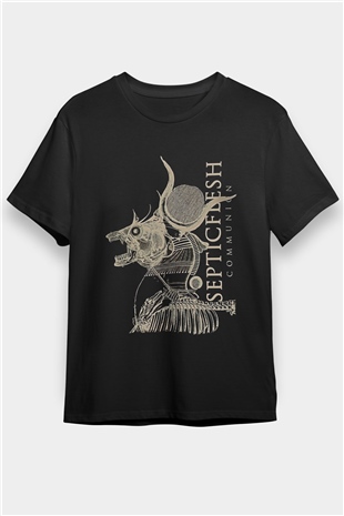 Septicflesh Baskılı Unisex Siyah Tişört - Tshirt