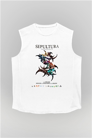 Sepultura Beyaz Unisex Kolsuz Tişört