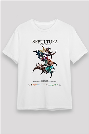 Sepultura Beyaz Unisex Tişört T-Shirt - TişörtFabrikası