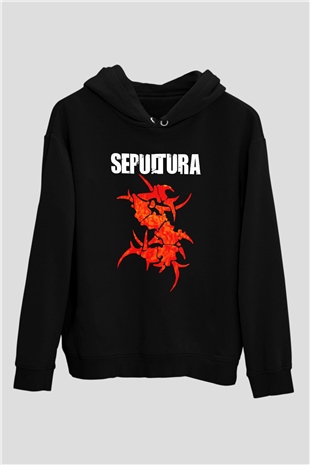 Sepultura Siyah Unisex Kapşonlu Sweatshirt