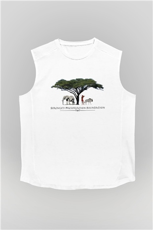 Serengeti Milli Park Beyaz Unisex Kolsuz Tişört