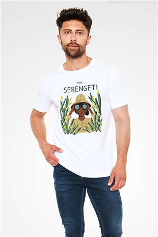 Serengeti Milli Park Beyaz Unisex Tişört T-Shirt - TişörtFabrikası