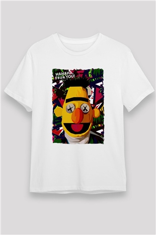 Sesame Street Susam Sokağı Beyaz Unisex Tişört