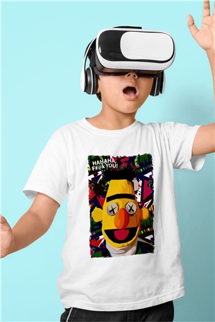 Sesame Street Susam Sokağı Beyaz Unisex  Çocuk Tişört