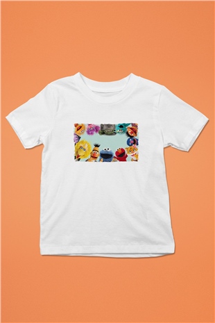 Sesame Street Susam Sokağı Beyaz Unisex  Çocuk Tişört