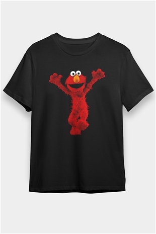 Sesame Street Susam Sokağı Siyah Unisex Tişört