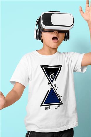 Set it off  Baskılı Beyaz Unisex Beyaz Çocuk Tişört - Tshirt
