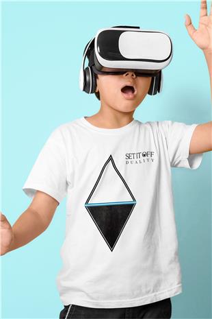 Set it off  Baskılı Beyaz Unisex Beyaz Çocuk Tişört - Tshirt