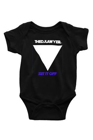 Set it off Baskılı Unisex Siyah Bebek Body - Zıbın