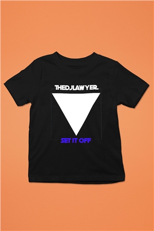 Set it off Baskılı Unisex Siyah Çocuk Tişört - Tshirt