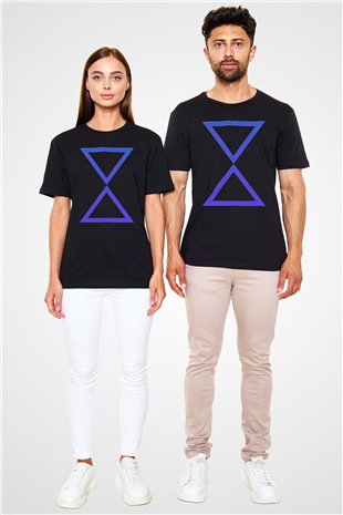 Set it off Baskılı Unisex Siyah Tişört - Tshirt