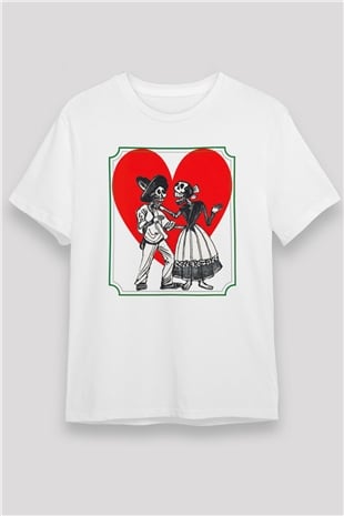 Sevgililer Günü Beyaz Unisex Tişört T-Shirt - TişörtFabrikası
