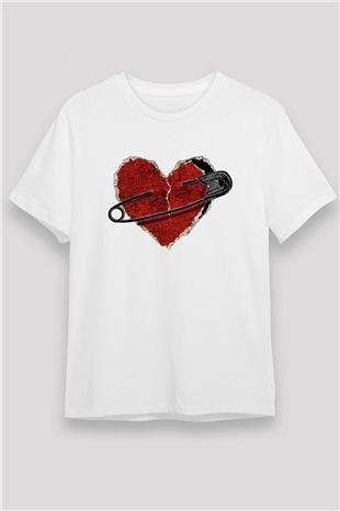 Sevgililer Günü Beyaz Unisex Tişört T-Shirt - TişörtFabrikası