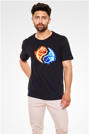 Sevgililer Günü Siyah Unisex Tişört T-Shirt - TişörtFabrikası