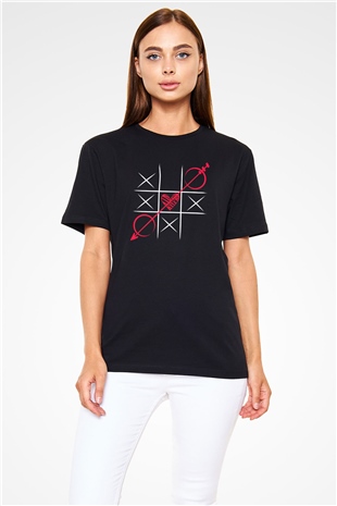 Sevgililer Günü Siyah Unisex Tişört T-Shirt - TişörtFabrikası
