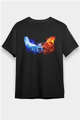 Sevgililer Günü Siyah Unisex Tişört T-Shirt - TişörtFabrikası