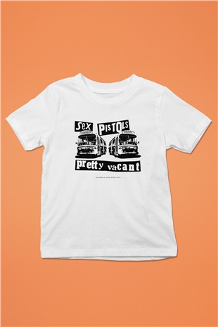 Sex Pistols Baskılı Beyaz Unisex Çocuk Tişört