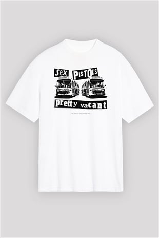 Sex Pistols Beyaz Unisex Oversize Tişört T-Shirt