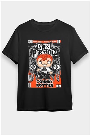 SexPistols Baskılı Unisex Siyah Tişört