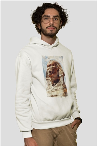 Sfenks Beyaz Unisex Hoodie