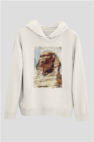 Sfenks Beyaz Unisex Hoodie