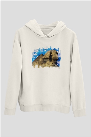Sfenks Beyaz Unisex Hoodie