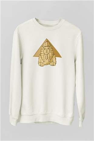 Sfenks Beyaz Unisex Sweatshirt