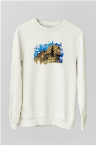 Sfenks Beyaz Unisex Sweatshirt