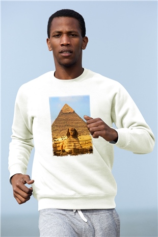 Sfenks Beyaz Unisex Sweatshirt