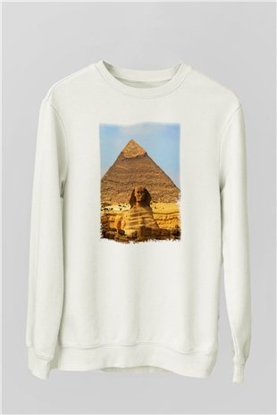 Sfenks Beyaz Unisex Sweatshirt