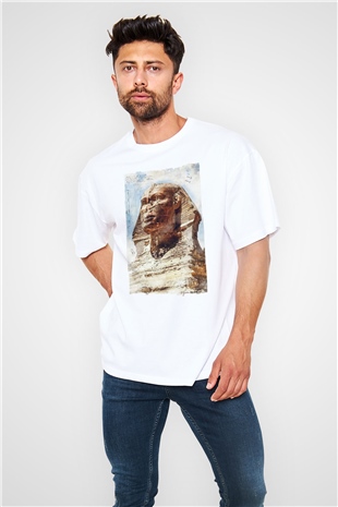 Sfenks Beyaz Oversize Tişört Oversize T-shirt - TişörtFabrikası