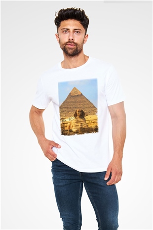 Sfenks Beyaz Unisex Tişört T-Shirt - TişörtFabrikası