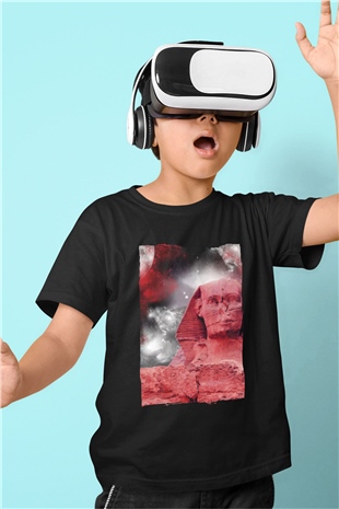 Sfenks Siyah Unisex Çocuk Tişört