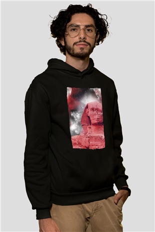 Sfenks Siyah Unisex Hoodie