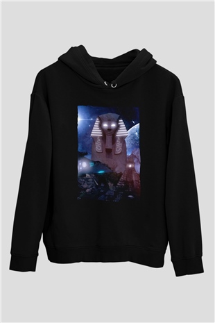 Sfenks Siyah Unisex Hoodie