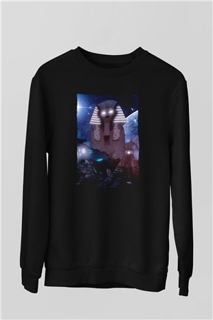 Sfenks Siyah Unisex Sweatshirt