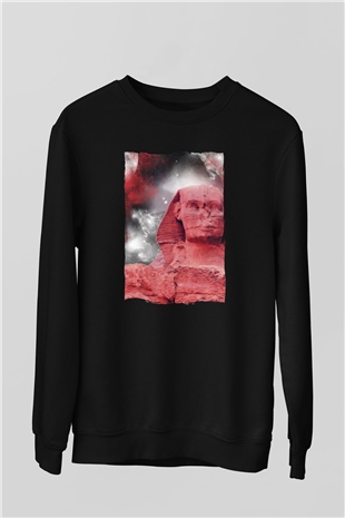 Sfenks Siyah Unisex Sweatshirt