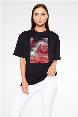 Sfenks Siyah Oversize Tişört Oversize T-shirt - TişörtFabrikası