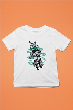 Shadowmoon Motocross Rider Baskılı Beyaz Unisex Çocuk Tshirt