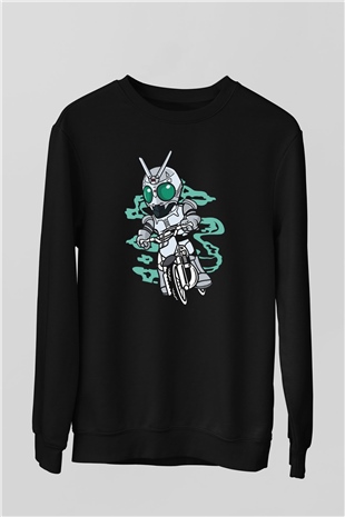 Shadowmoon Motocross Rider Baskılı Siyah Unisex Tshirt