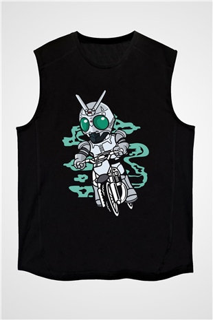 Shadowmoon Motocross Rider Baskılı Siyah Unisex Tshirt