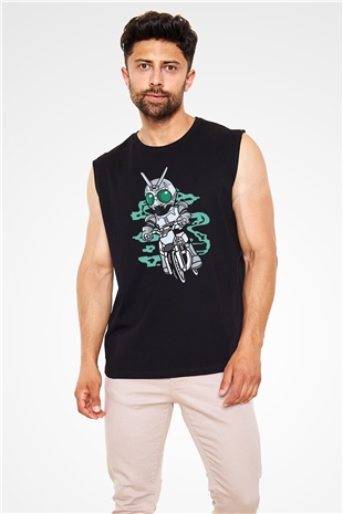Shadowmoon Motocross Rider Baskılı Siyah Unisex Tshirt