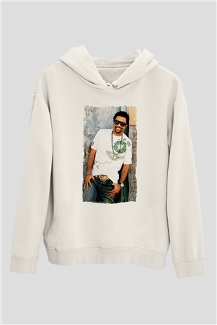 Shaggy Beyaz Unisex Kapüşonlu Sweatshirt